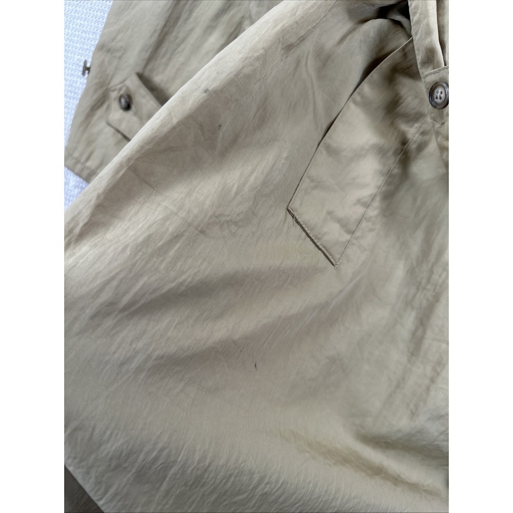 Vintage Banana Republic Trench Coat & Belt Beige Men's Large - Picture 6 of 6